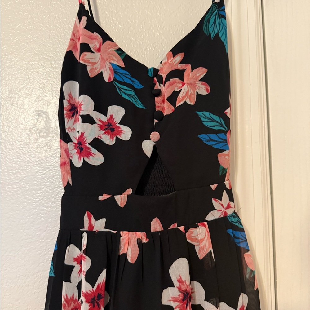 Black Floral Maxi Dress